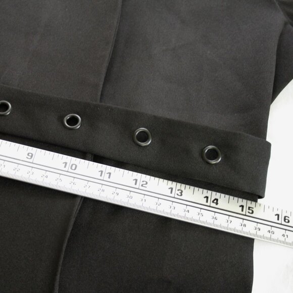 Mooyius Black High-Neck Asymmetric Belted A-Line Dress - Picture 5 of 11